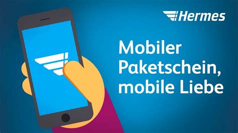 hermes mobiler paketschein online